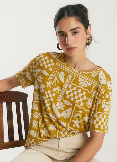 Blusa digital estampada barrio