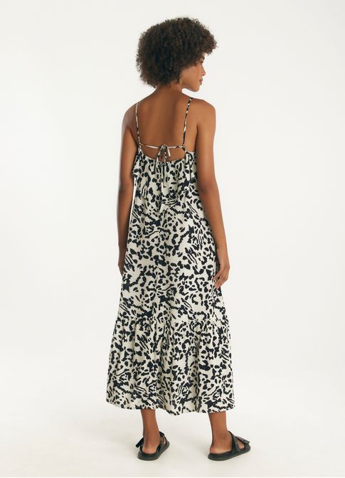 Vestido longo estampado onza