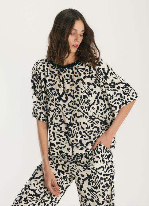 Blusa estampada onza