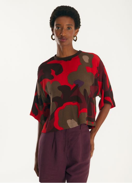 Blusa de crepe estampada valentina