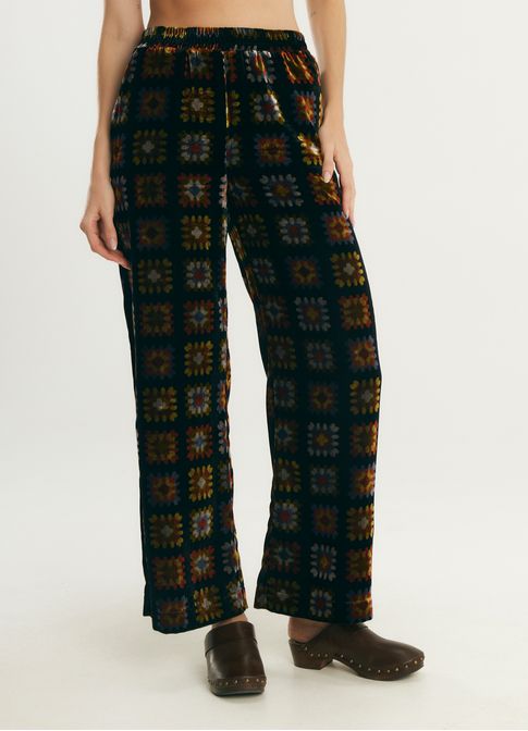 Calça veludo folk