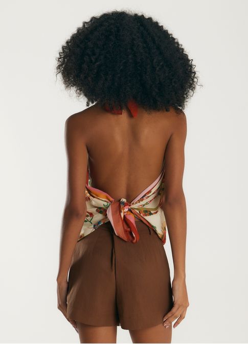 Maxi lenço estampado caiena