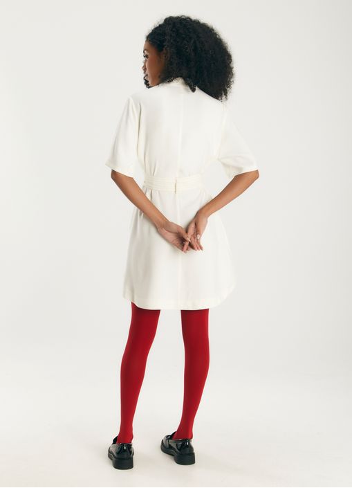 Chemisier viscose sarjada off white