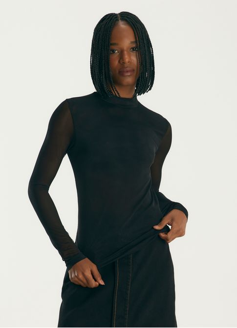 Blusa segunda pele tule