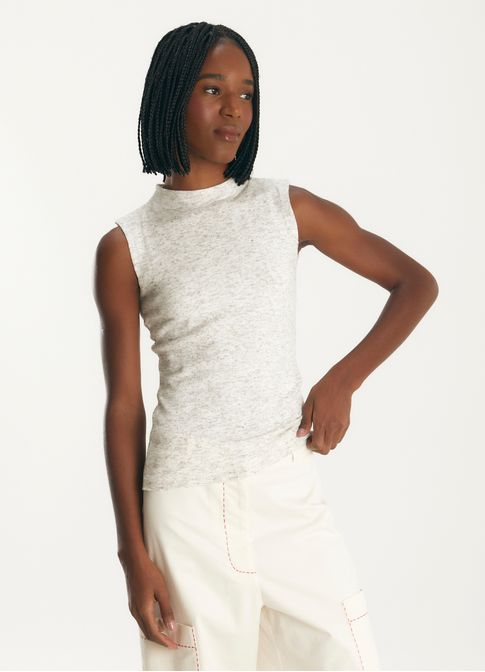 Blusa tricô basic areia