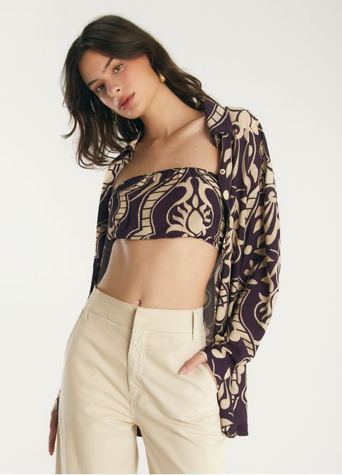 Camisa com top estampado pilar