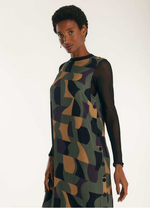 Vestido midi estampado rambla