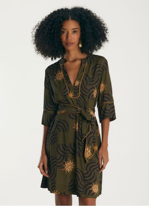Vestido curto estampado epifania