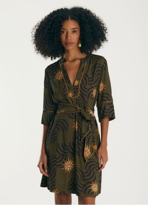 Vestido curto estampado epifania