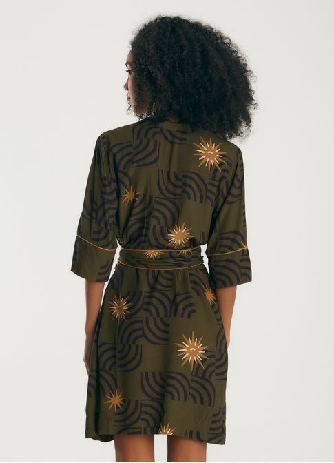 Vestido curto estampado epifania