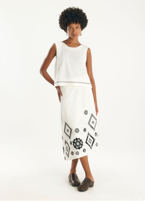 Blusa linho friso