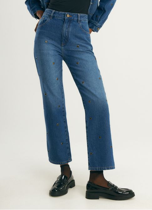 Calça jeans boyfriend ilhoses jeans