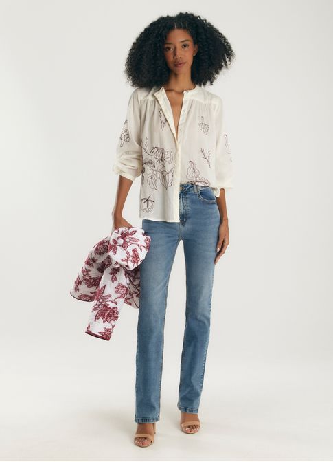 Calça jeans reta fit comfort cantão 1967 jeans