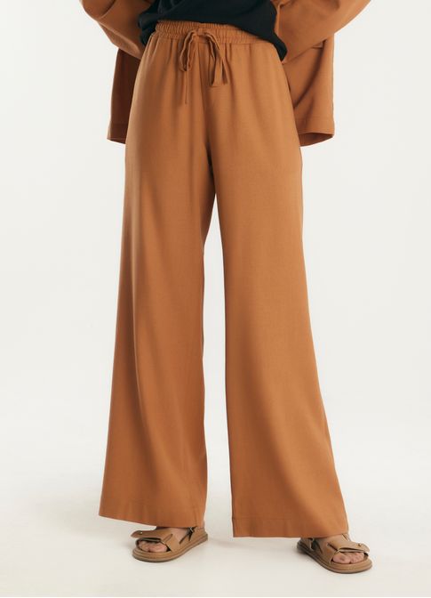 Calça linho leve bege