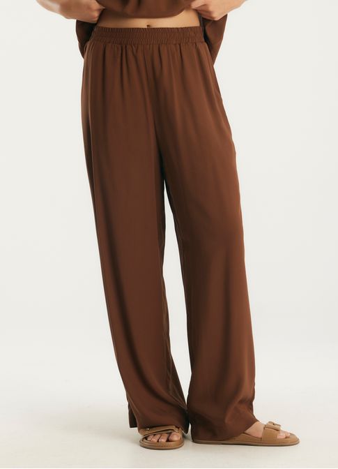 Calça viscose caminhos marrom