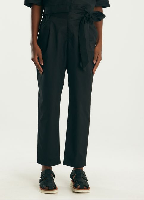 Calça algodão empapelado preto