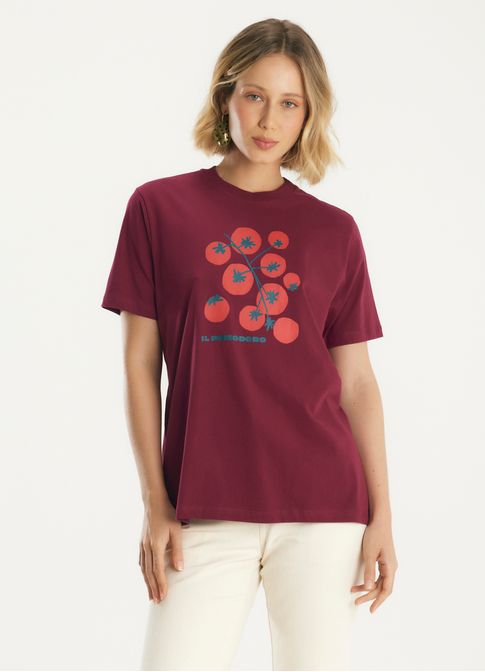 T-shirt classic pomodoro vinho
