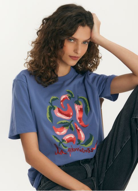 T-shirt classic la pimienta azul claro