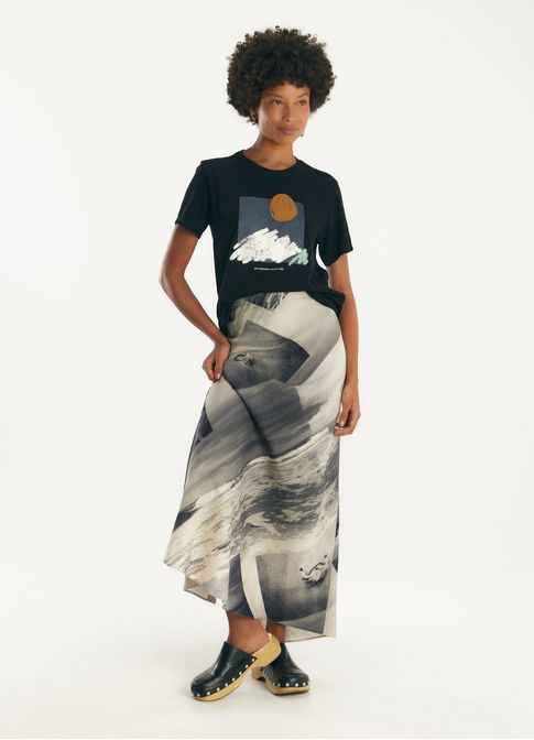 T-shirt slim instante preto