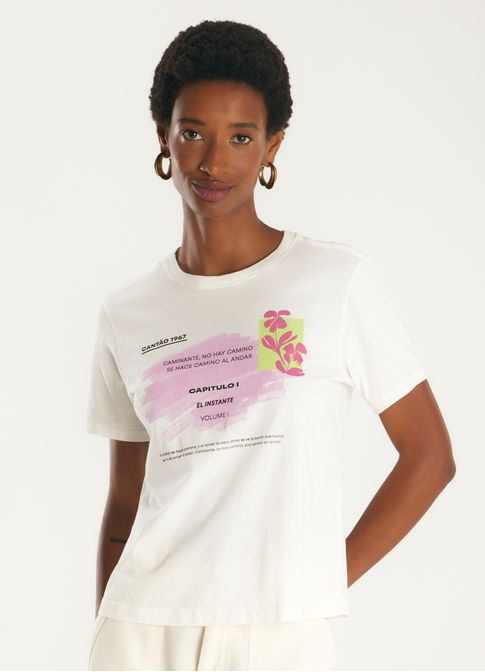 T-shirt slim graphic off white