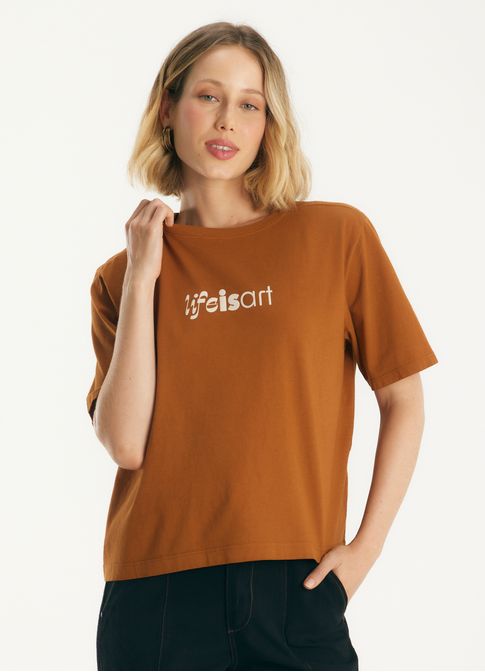 T-shirt box life is art caqui