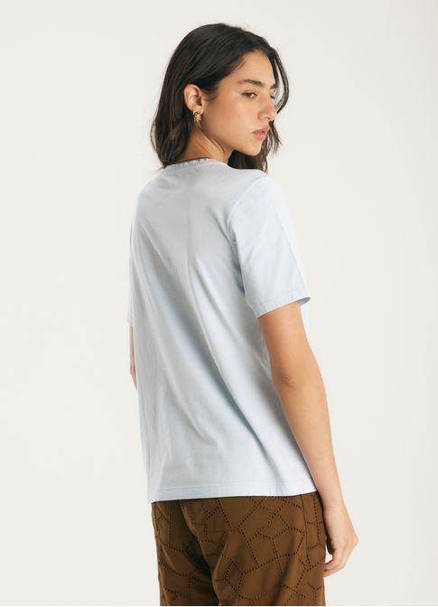 Blusa básica algodão classic azul
