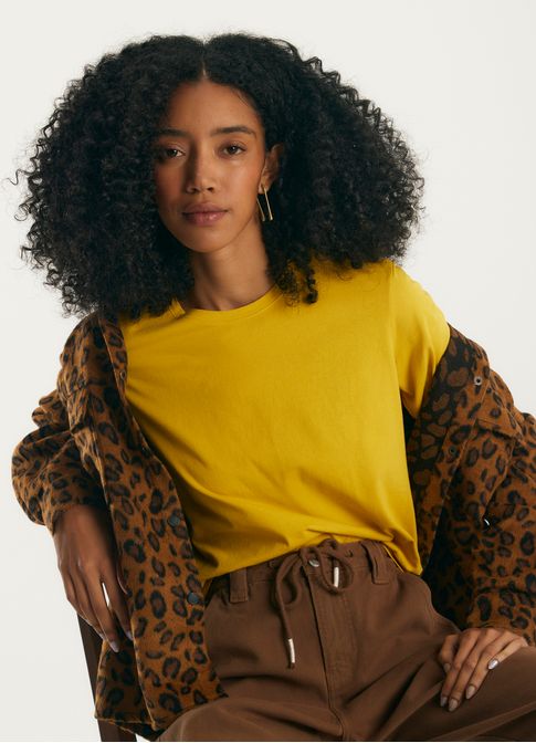 Blusa básica algodão classic amarelo