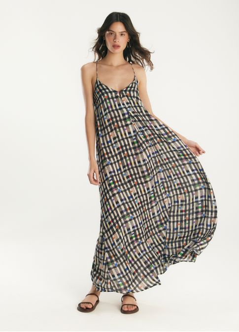 Vestido estampado abrazo