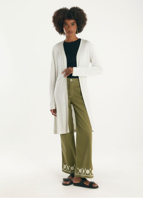 Cardigan cinema viscose areia