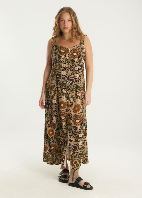 Vestido midi estampada gracia