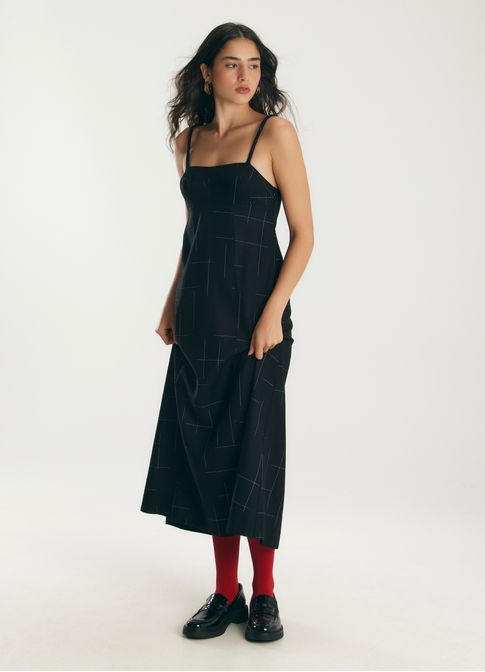Vestido alfaiataria xadrez modern