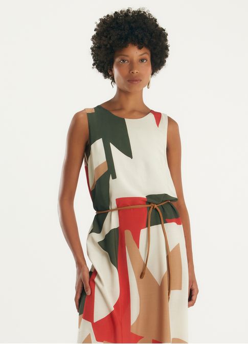 Vestido shell estampado samora