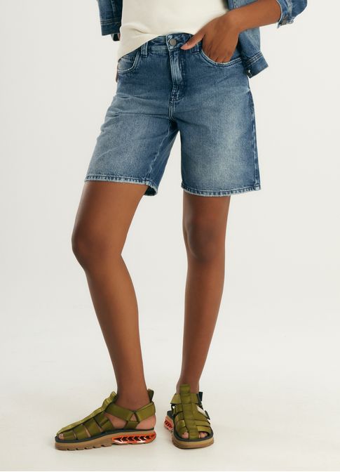 Bermuda cantão verde jeans