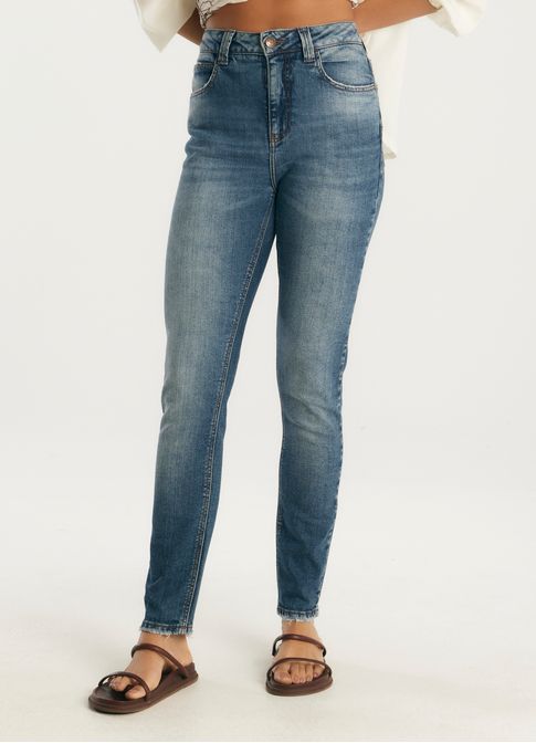 Calça skinny push up cantão verde jeans jeans