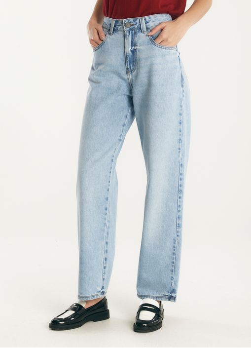 Calça reta cantão verde jeans