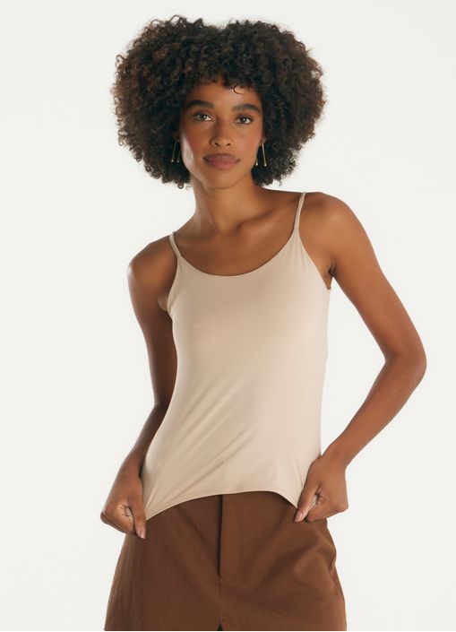 Blusa alça fina undr areia