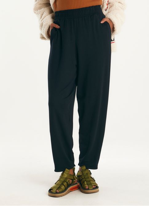 Calça baggy viscose preto