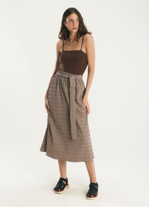 Saia mini vichy lastex