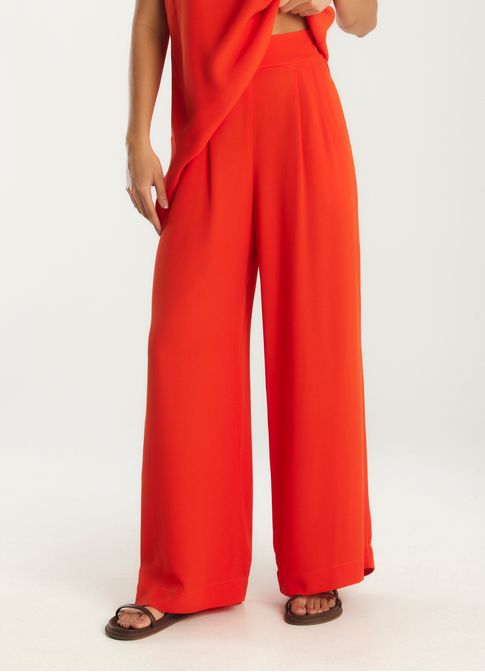 Calça crepe rambla laranja