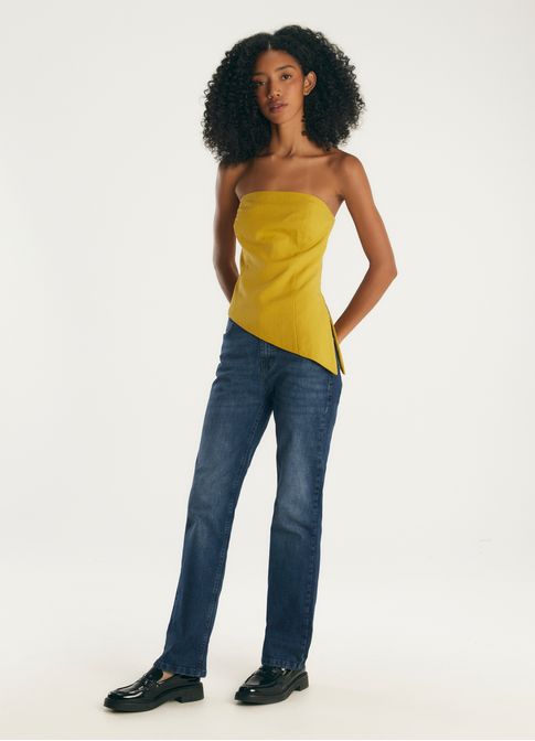 Calça jeans reta stone jeans