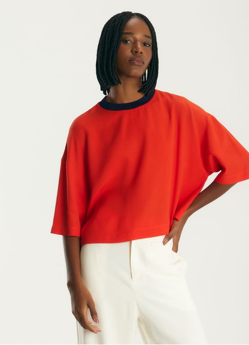 T-shirt crepe rambla laranja