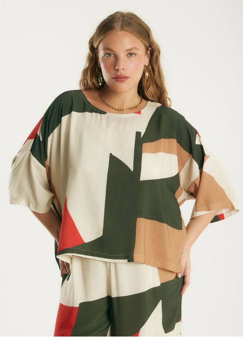Blusa estampada samora