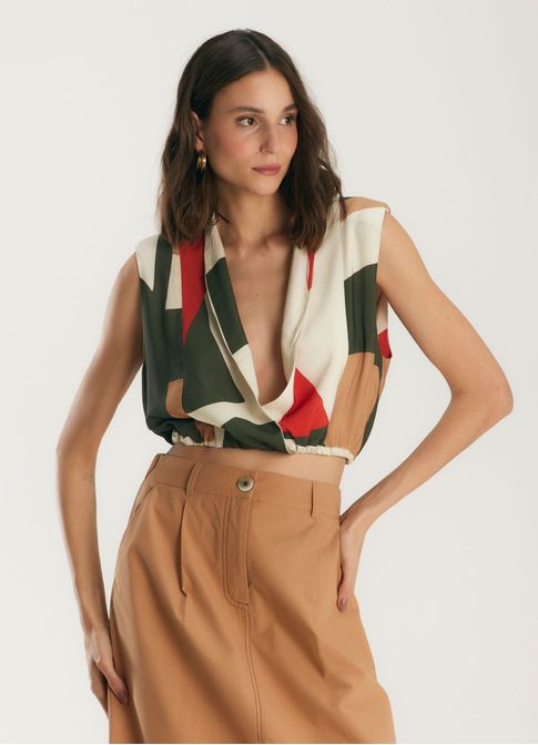 Cropped estampado samora