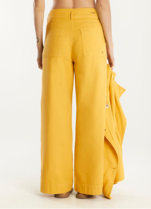 Calça sarja chef amarelo