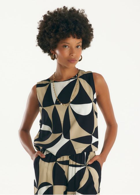 Blusa estampada tendas