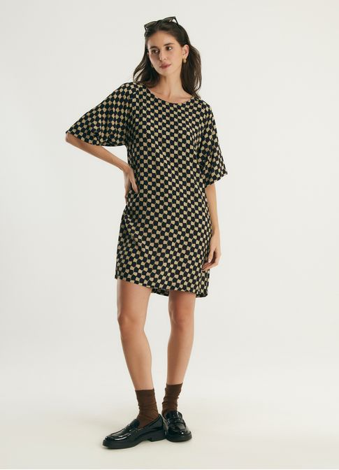 Vestido t-shirt dress estampado losas
