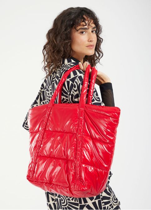 Bolsa super puff nylon bag vermelho