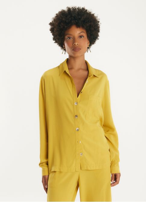 Camisa viscose caminhos amarelo