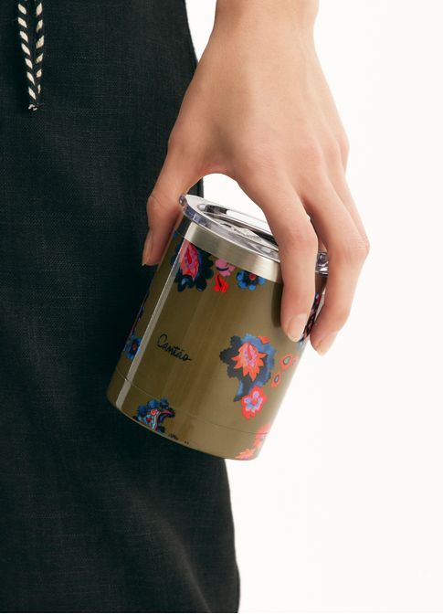 Copo térmico estampado paisley acqua