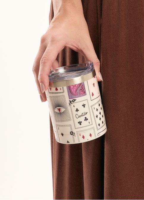 Copo térmico estampado carteado